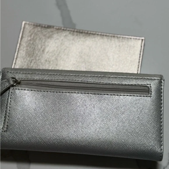 Nine West Silver Wallet with Bow Detail - Picture 5 of 6